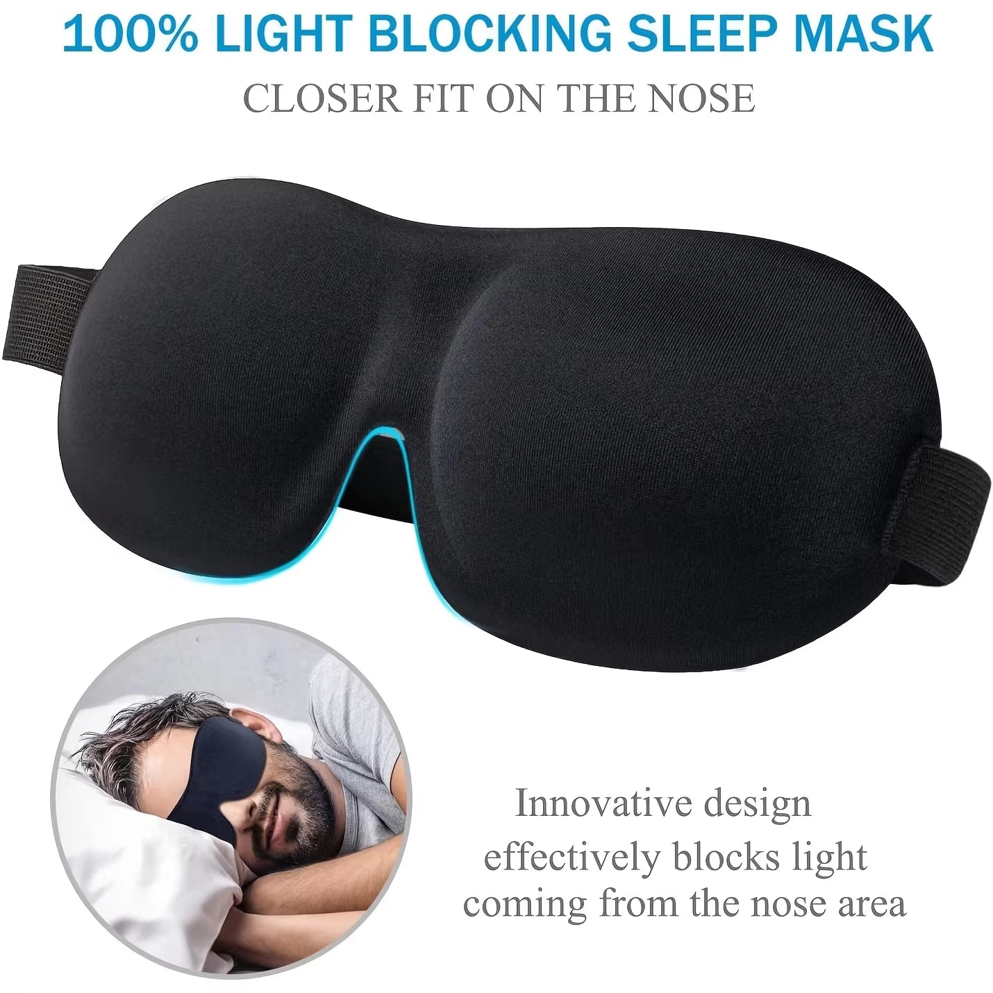 100% Light Blocking Eye Mask